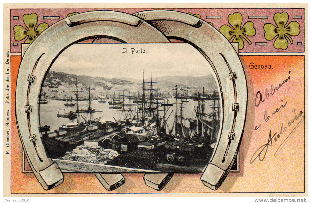 CARTOLINA D'EPOCA DI GENOVA  BEL PANORAMA PARTICOLARE E RARA!  VIAGGIATA NEL 1911 - Genova (Genoa)