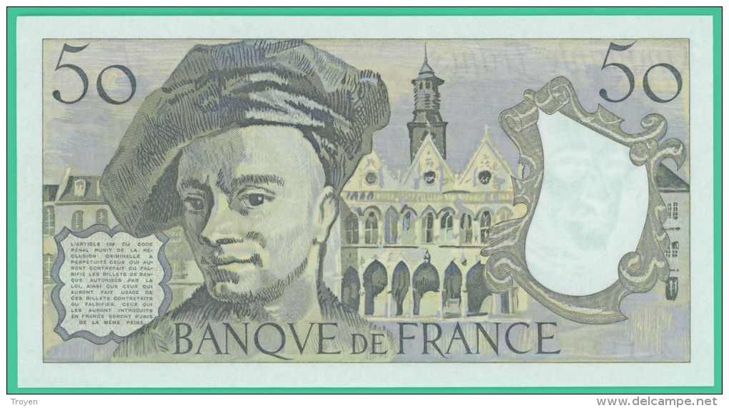 France -  50.Francs - Quentin De La Tour - N°. R.30 / 411170 - 1983 -  Neuf - 50 F 1976-1992 ''Quentin De La Tour''