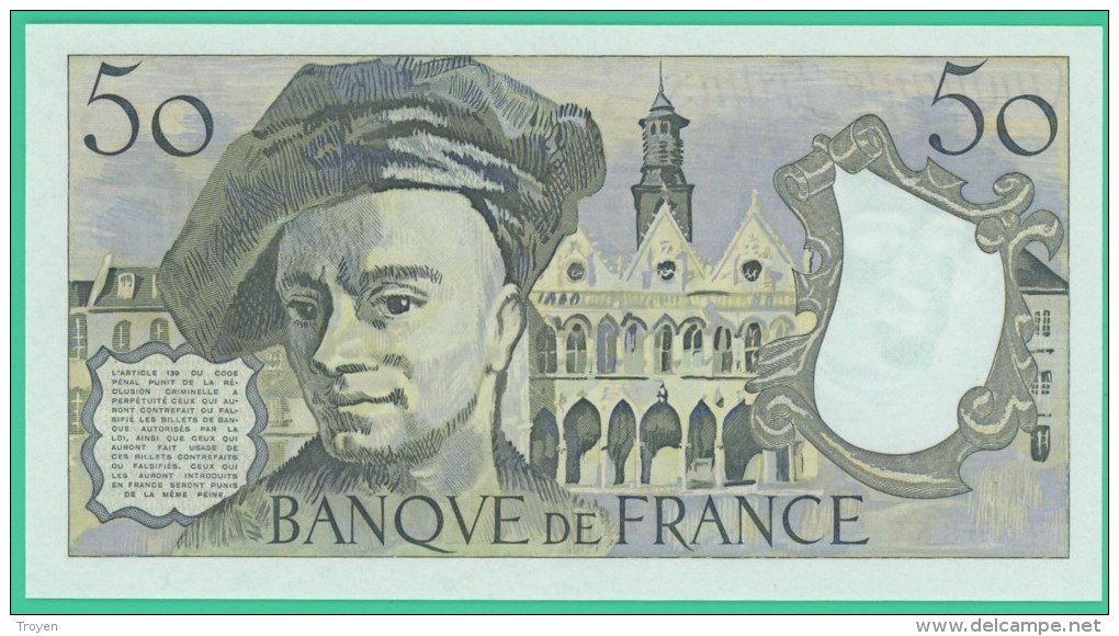 France -  50.Francs - Quentin De La Tour - N°.U.12 - 130357 - 1978 -  Neuf - 50 F 1976-1992 ''Quentin De La Tour''