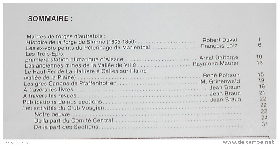 Les Vosges. N°3. 1981. - Lorraine - Vosges