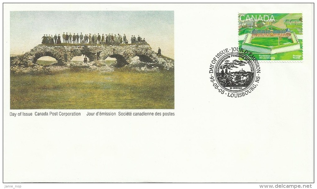 Canada 1995 Fortress Of Louisburg, Partially Eroted Fortification FDC - 1991-2000