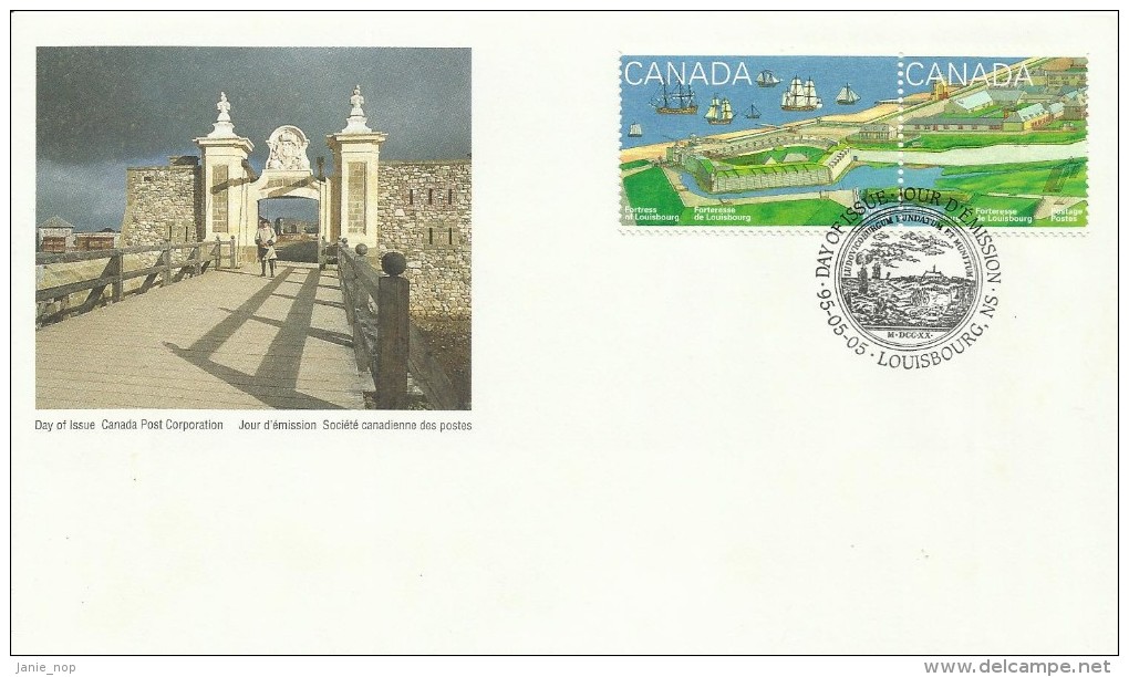 Canada 1995 Fortress Of Louisburg, The Harbor And Walls FDC - 1991-2000