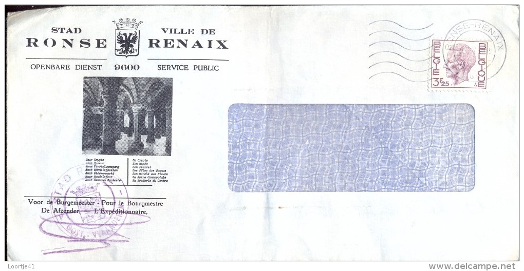 Omslag Enveloppe Gemeente - 9600 - Stad Ronse - Renaix - 1975 - Briefe