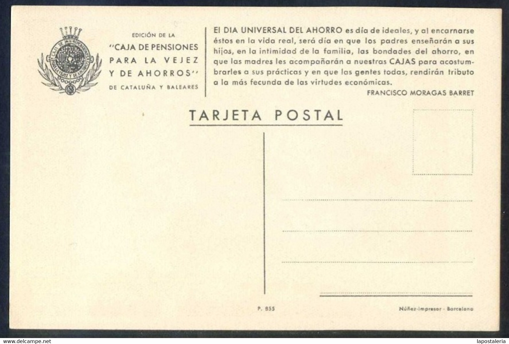 Ilustra *Giovanni Giordani* Ed. Caja De Pensiones Vejez Y Ahorro, Barcelona. Nueva. - Otros & Sin Clasificación