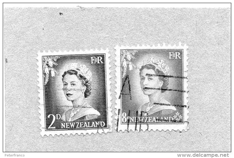 B - 1954/9   Nuova Zelanda - Queen Elizabeth II - Used Stamps