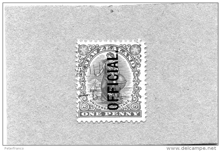 B - 1910   Nuova Zelanda - Francobollo Di Servizio (rosso) - Used Stamps
