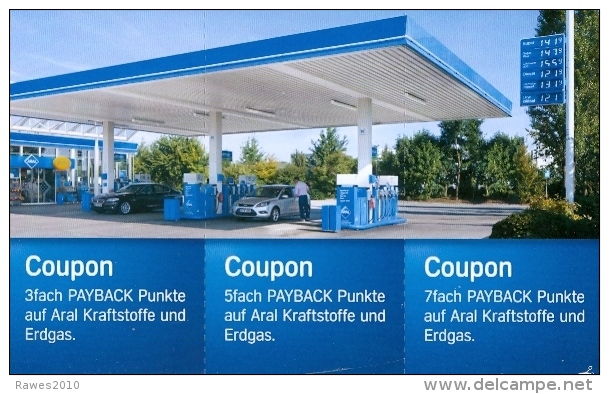 AK BRD Aral Tankstelle + Autos Coupon-Karte - Sonstige & Ohne Zuordnung