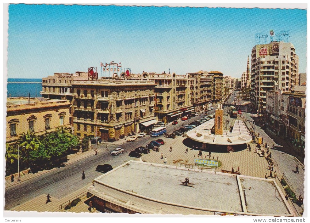 EGYPTE,EGYPT,ALEXANDRIE,A LEXANDRIEN,ALEXANDRIA,IL Y A 60 ANS ,VUE AERIENNE ,GARE - Alexandrie