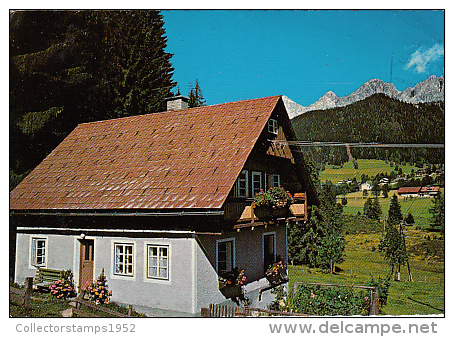 7106- POSTCARD, RAMSAU- MOUNTAIN VILLAGE, HOUSE - Ramsau Am Dachstein