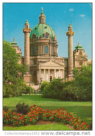 7137- POSTCARD, VIENNA- ST CHARLES CHURCH - Iglesias