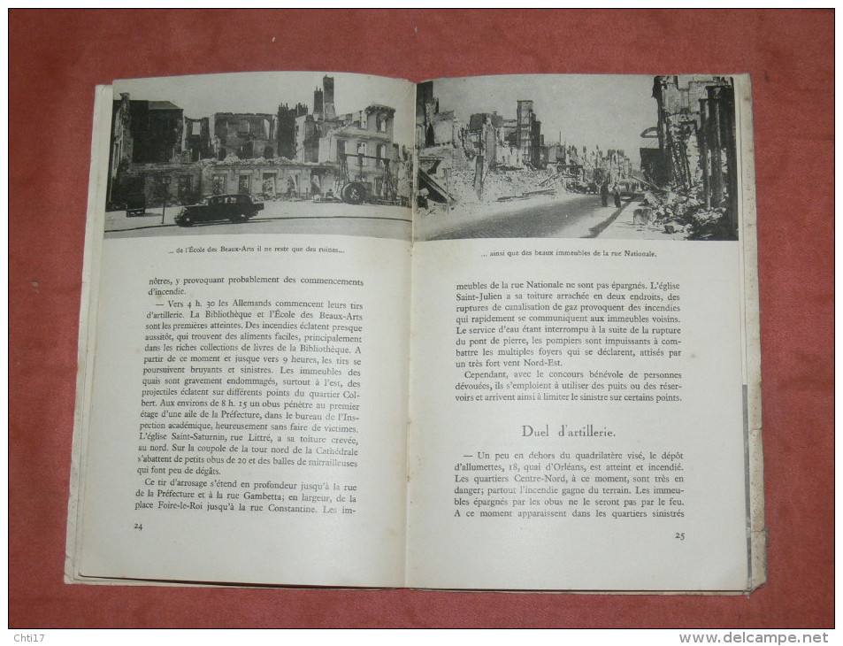 TOURS GUERRE WW2 LES JOURNEES HISTORIQUES DU 15 AU 23 JUIN 1940 / EDITEUR EPHEMERIDES 1940