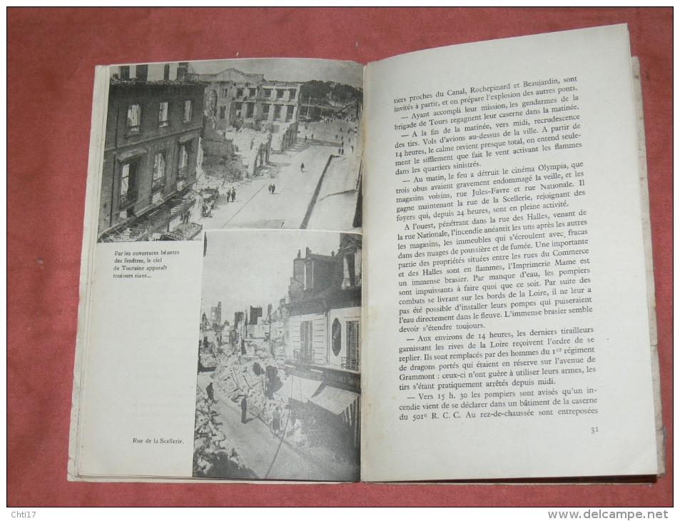 TOURS GUERRE WW2 LES JOURNEES HISTORIQUES DU 15 AU 23 JUIN 1940 / EDITEUR EPHEMERIDES 1940