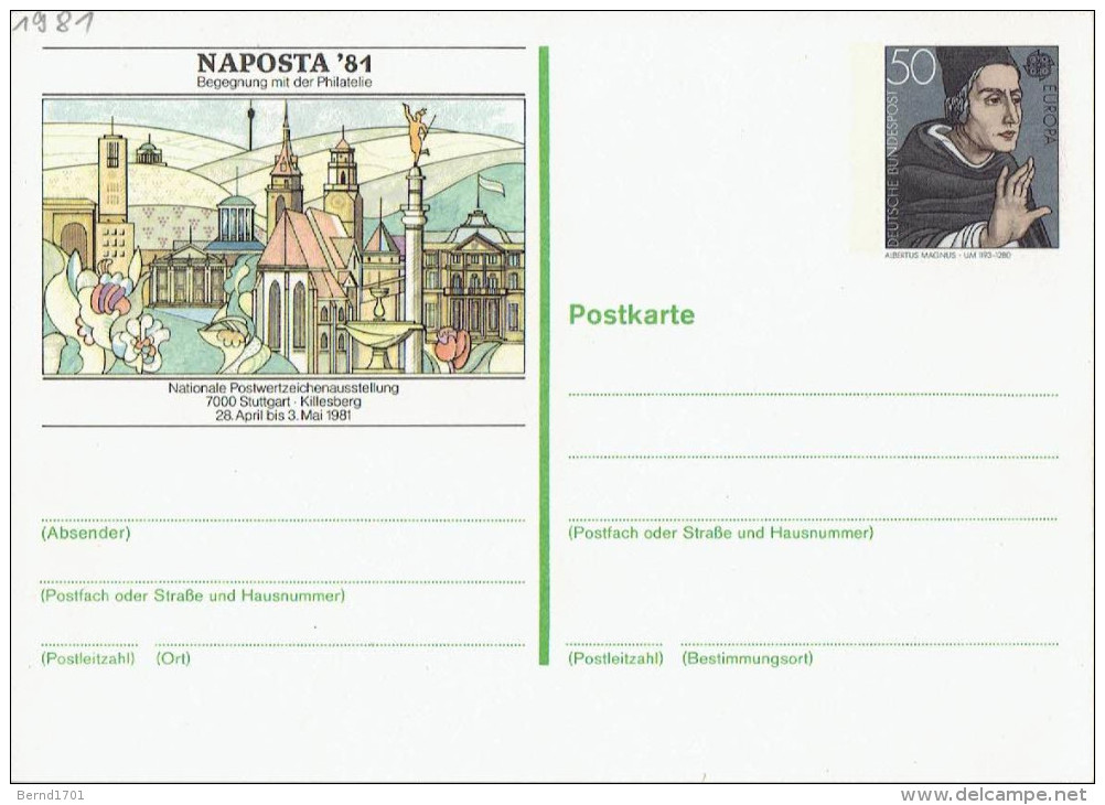 Germany - Ganzsache Postkarte Ungebraucht / Postcard Mint (n1136) - Illustrated Postcards - Mint