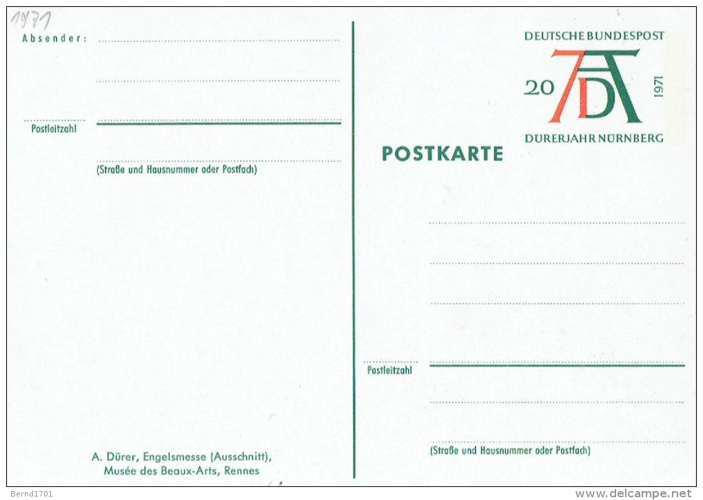 Germany - Ganzsache Postkarte Ungebraucht / Postcard Mint (n1139) - Geïllustreerde Postkaarten - Ongebruikt