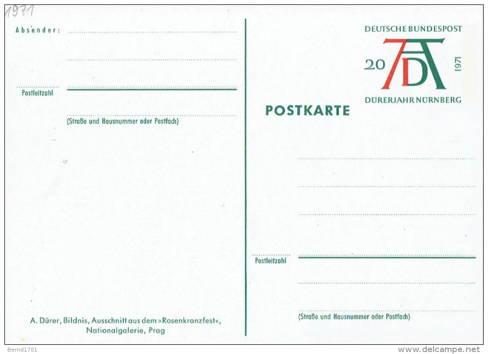 Germany - Ganzsache Postkarte Ungebraucht / Postcard Mint (n1140) - Illustrated Postcards - Mint