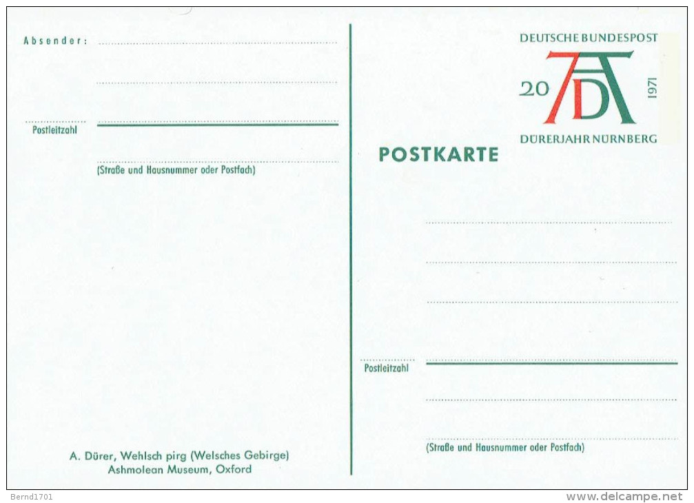 Germany - Ganzsache Postkarte Ungebraucht / Postcard Mint (n1142) - Geïllustreerde Postkaarten - Ongebruikt