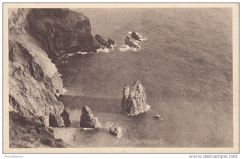 Faroe Islands PPC Vestan Beinisvørdi H. N. Jacobsens Bókhandil, Tórshavn 65586 (2 Scans) - Féroé (Iles)