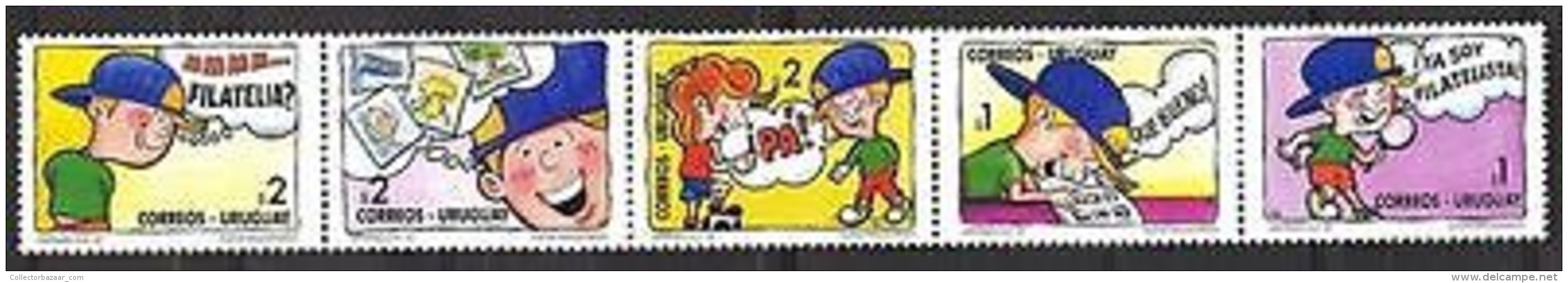 Soccer Humor Cartoon Boys Playing Philately Hobby URUGUAY Sc#1665 MNH STAMP Cv$5 - Cinema