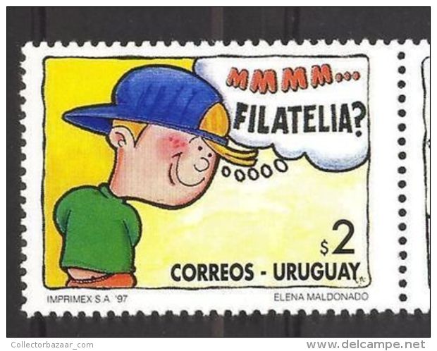 Soccer Humor Cartoon Boys Playing Philately Hobby URUGUAY Sc#1665 MNH STAMP Cv$5 - Cinema