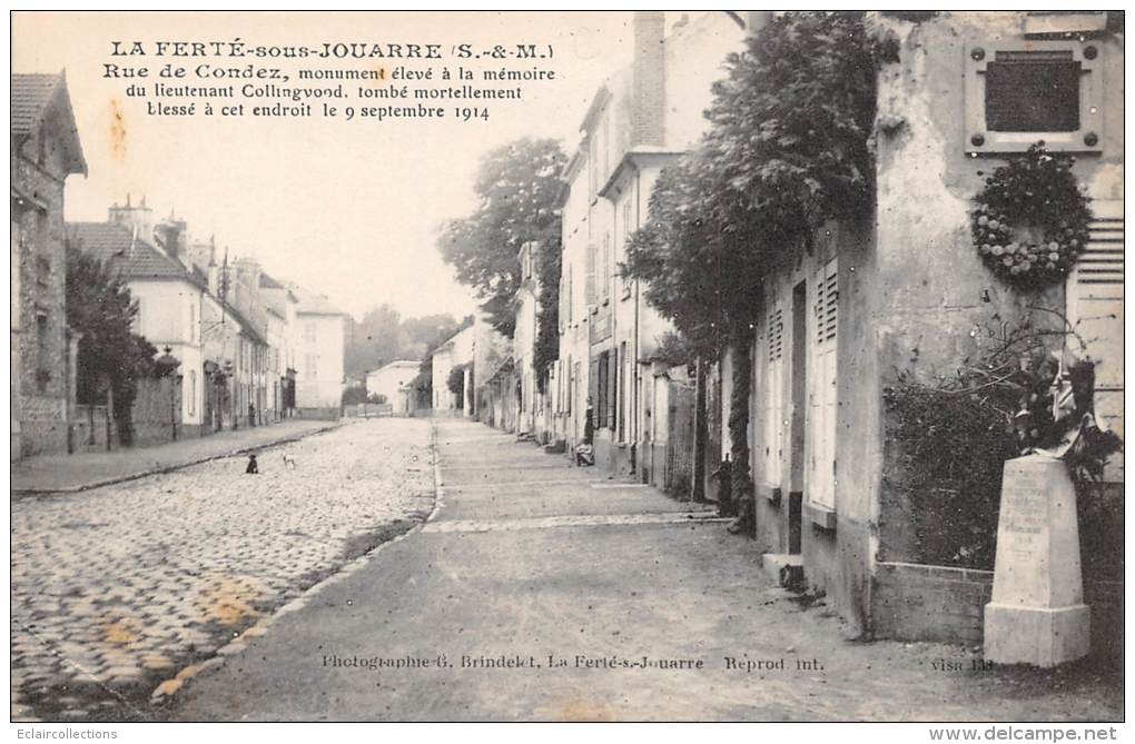 La Ferté Sous Jouarre    77     Rue  De Condez  Guerre 14/18 Monument - La Ferte Sous Jouarre