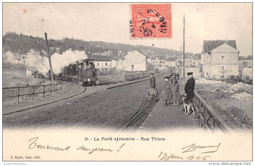 La Ferté Sous Jouarre    77    Rue Thiers  Tramway - La Ferte Sous Jouarre