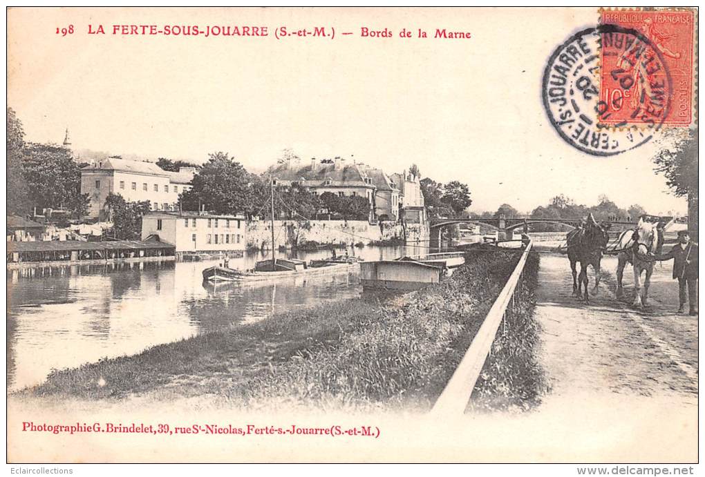 La Ferté sous Jouarre    77    Lot de  21 cartes dont :Hotel.Fabrique de billets.Chemin de halage.Inondations