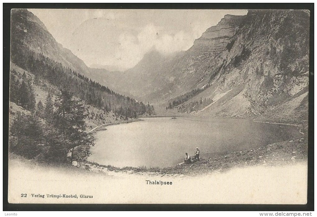 THALALPSEE Bei Filzbach Obstalden Kerenzerberg Glarus 1909 - Filzbach