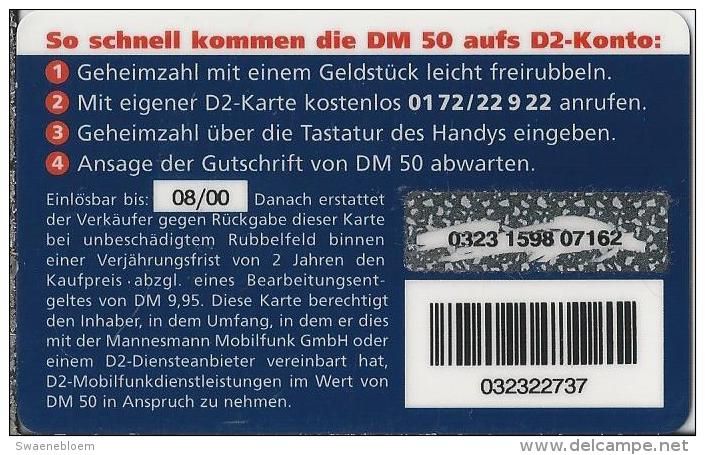 Telefonkarte.- Duitsland. D2-CallNow - 50 DM. D2 Privat - V 2.4 - 150.000.- 07/98 -  Postduif - GSM, Voorafbetaald & Herlaadbare Kaarten