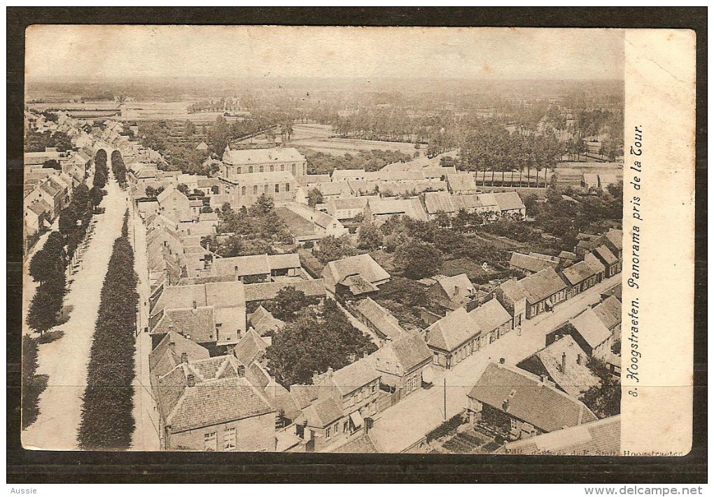 Hoogstraten Panorama Gebruikt Stempel 1908 Met Taxzegel - Hoogstraten