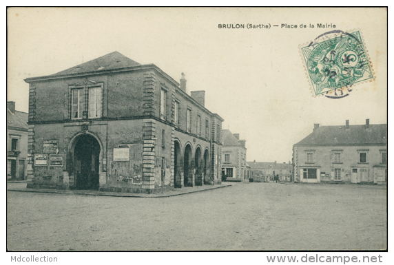 72 BRULON / Place De La Mairie / - Brulon