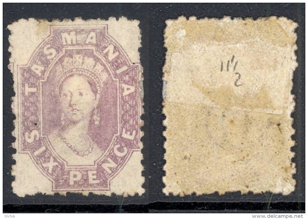 TASMANIA, 1871 6d Dull Lilac P11&frac12; MM, SG135, Cat &pound;190 - Gebraucht