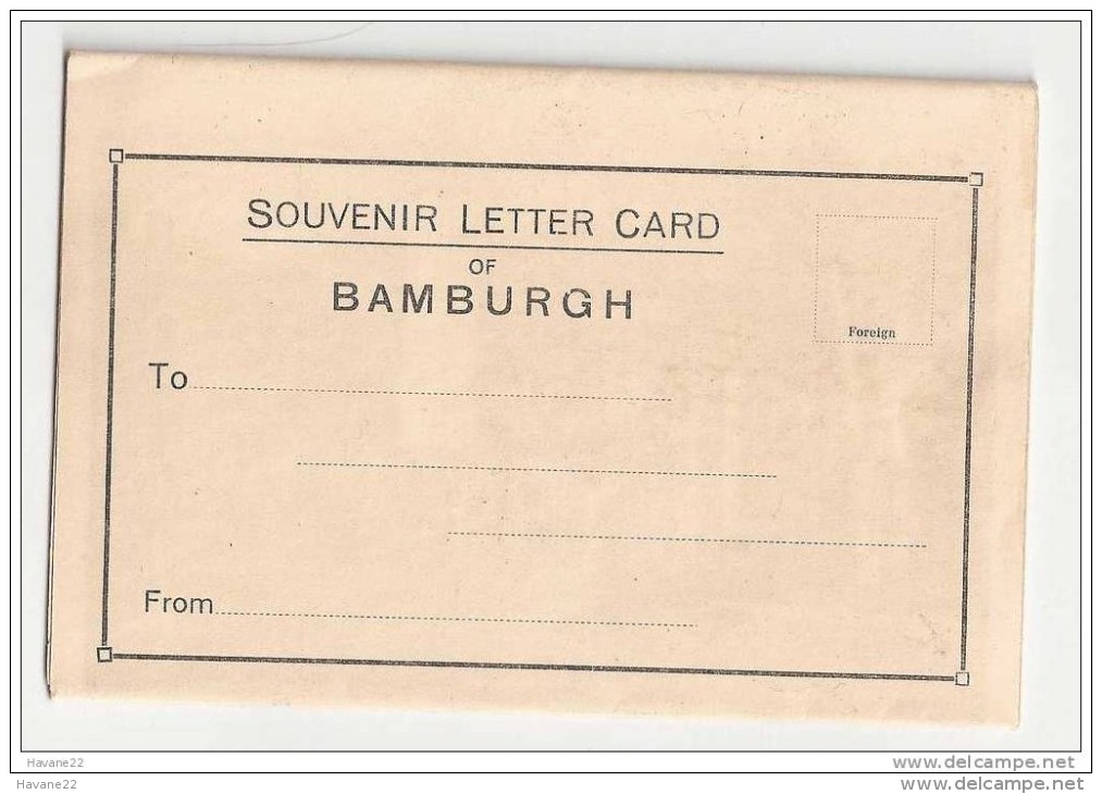 I216 ANGLETERRE BAMBURGH LETTRE CARTE 5 VUES - Autres & Non Classés