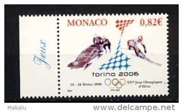 Monaco Jeux Olympique De Turin 2006 N° 2528 Bobsleigh Et Ski Alpin - Invierno 2006: Turín