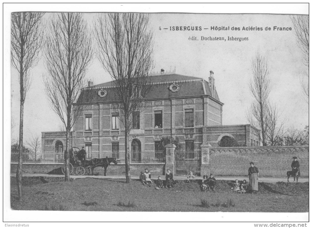 Isbergues (62) - Hopital Des Aciéries De France. Bon état, Non Circulé, Dos Refait. - Isbergues