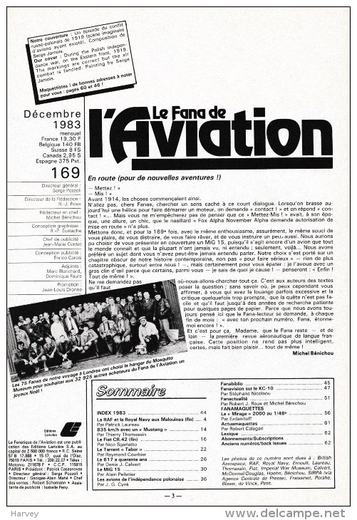 Fana De L'Aviation N°168 Et 169 Novembre - Décembre 1983 - Aviation