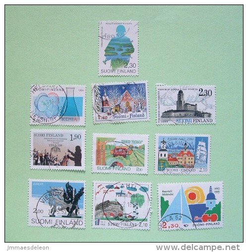 Finland 1990/93 Soldier Chemistry Castle Church House Christmas Music Concert Harvester Ship - Used Stamps