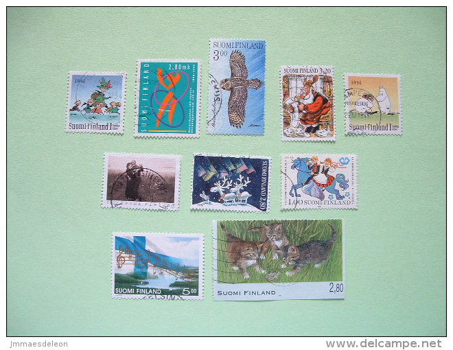 Finland 1981/98 Bird Owl Comics Hippopotamus Photography Raindeer Christmas Horse Flag Cats - Used Stamps