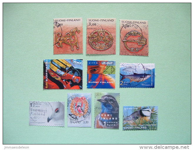 Finland 1999/2001 Jewelry Race Car Fish Birds - Used Stamps