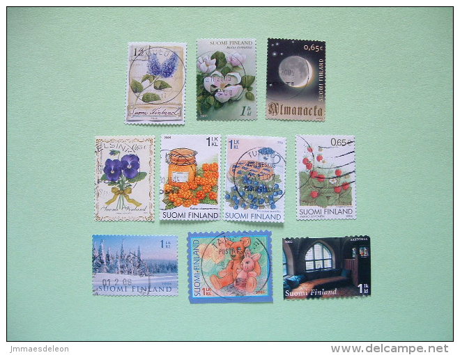 Finland 2003/06 Flowers Moon Fruits Jelly Dessert Landscape Trees Bear Toy Church - Gebruikt