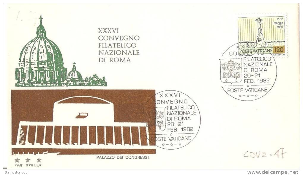 CITTA' DEL VATICANO, 1982, FDC 36° Convegno Filatelico Roma - Storia Postale