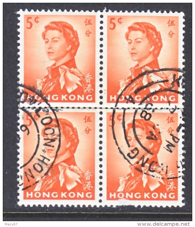 HONG KONG  203 X 4   (o)  Wmk.  314  .  UPRIGHT - Used Stamps