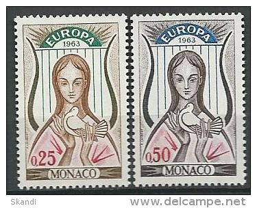 MONACO 1963 Mi-Nr. 742/43 ** MNH - 1963