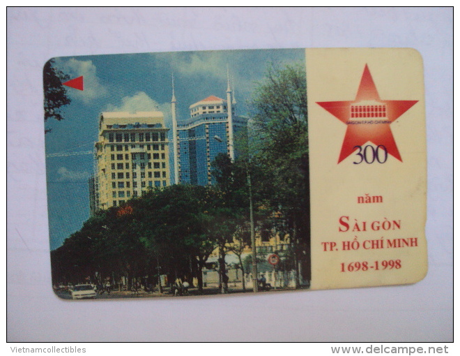 Vietnam Viet Nam Used Magnetic 60000d Phone Card / Phonecard : 300th Anniversary Of Saigon - Ho Chi Minh City/ 02 Images - Viêt-Nam