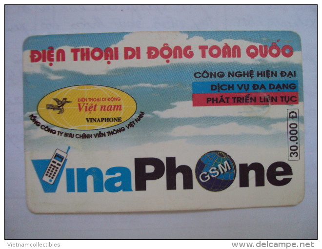 Vietnam Viet Nam Used Chip 30000d Phone Card / Phonecard : Vinaphone Advertisement / 02 Images - Viêt-Nam