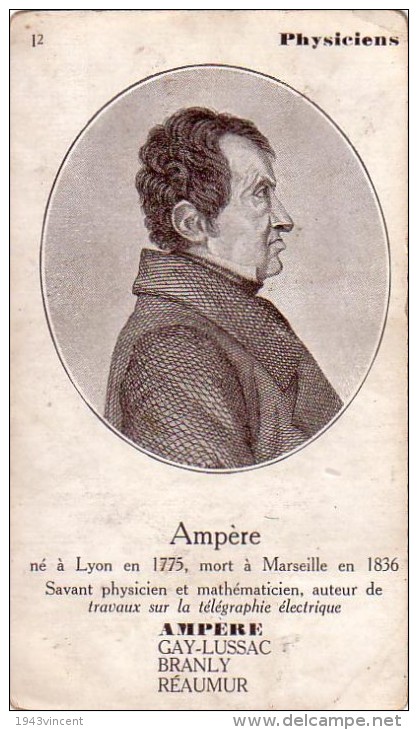 C 10532 - AMPERE - Physicien - 7 X 12 Cm - Geschiedenis