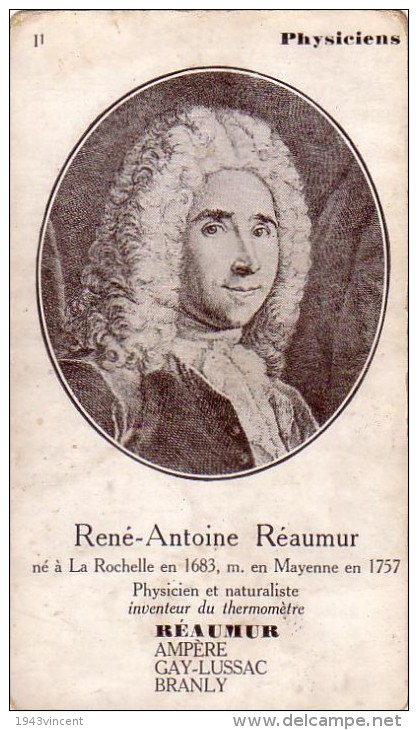 C 10533 - RENE ANTOINE REAUMUR - Physicien - 7 X 12 Cm - Geschichte