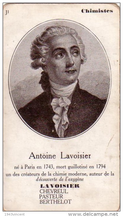 C 10537 -  ANTOINE LAVOISIER - Chimiste -  7 X 12 Cm - History