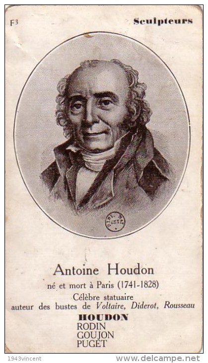 C 10542 - ANTOINE HOUDON - Sculpteur  - 7 X  12 Cm - Geschichte