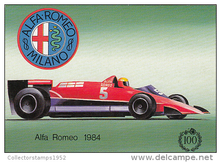 7453- POSTCARD, CARS, FORMULA 1, ALFA ROMEO 1984 - Grand Prix / F1