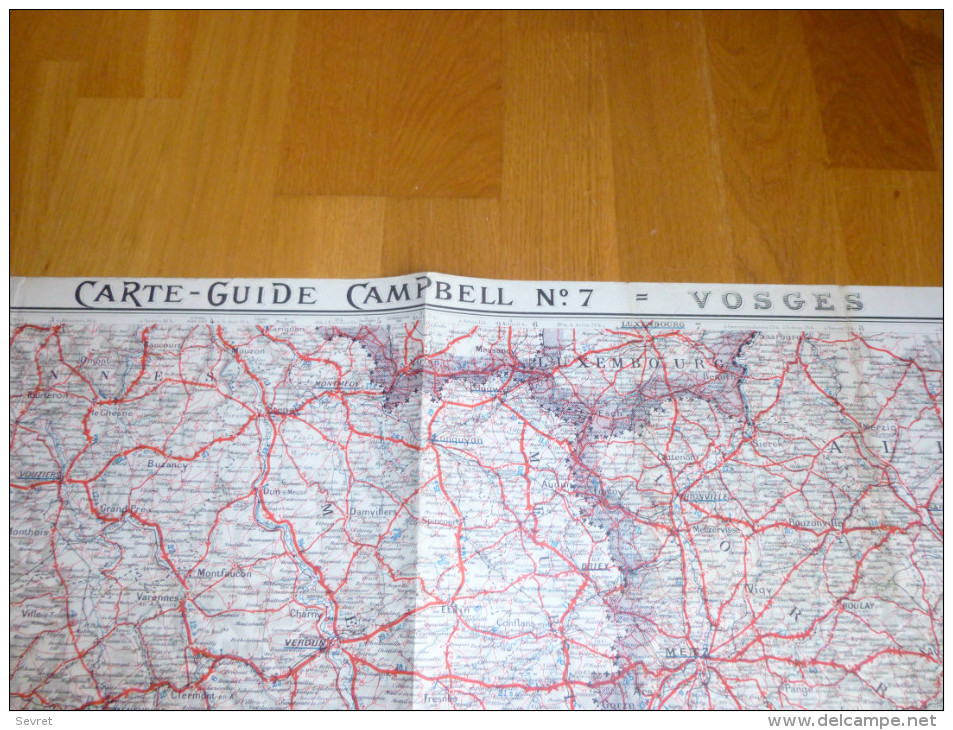 Carte Guide CAMPBELL N° 7 VOSGES. Publiée Sous Le Patronage De La Fédération Des Automobile-Clubs  Edt Blondel. - Carte Geographique